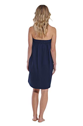 Turquaz Lightweight Knee Length Waffle Robes For Women Spa Bath Waffle - Thumbnail 6