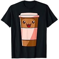 Kawaii Coffee Cup Funny Anime Caffeine Japanese Camiseta