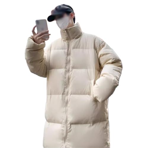 Medium And Long Down Jacket Men's Winter Thick Warm Korean Version Of Lovers Fashion Brand Coat - Image 5