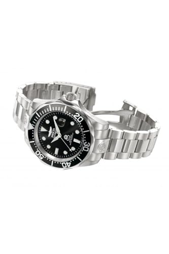 Invicta-Pro-Diver-Mens-Wrist-Analog-Watch-Stainless-Steel-Automatic-Black-Dial-3044