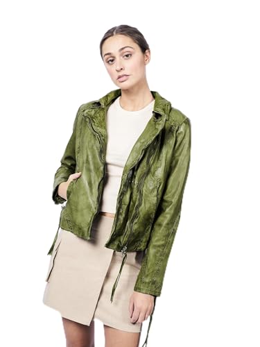 Freaky Nation Chaqueta de cuero Ruby Fn para mujer, beige, S