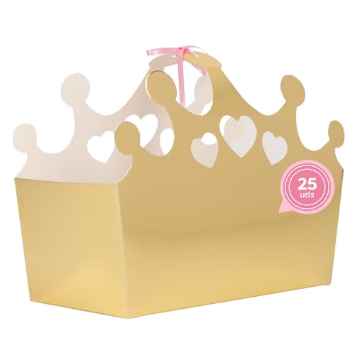 OH YEAH - 25 caixas de papelão para carros de princesa - 15 cm, caixas para carros - aniversário, comunhões, presentes infantis - caixas de presente para festa infantil - caixa de chá
