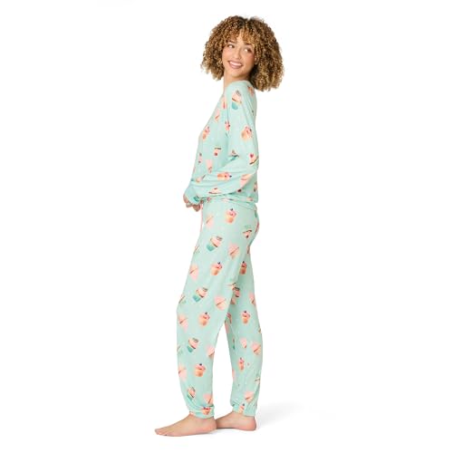 Image of PJ Salvage Women's [Amazon Exclusive] Cloud Jersey Jogger Pajama 2-piece Pj Set