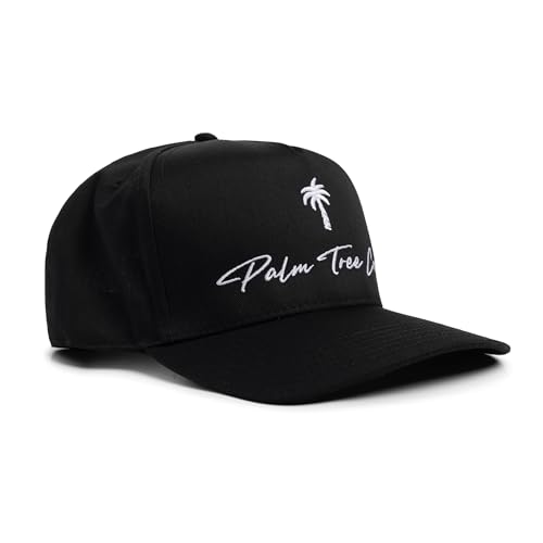 Image of Palm Tree Crew Men's Adjustable Snapback Embroidered Logo Crew Hat