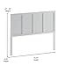 EMMA + OLIVER Omar Queen Size Wooden Headboard Only, Four Panel Headboard in White