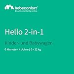Bebeconfort Hello 2-in-1 Kinderwagen, 2-in-1 Kinderwagen zum Babywagen, 0 Monate bis 4 Jahre, 0-22 kg, Black Chic