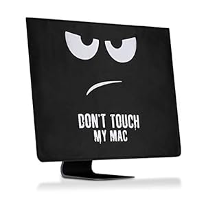 kwmobile Cover Compatible with Apple iMac 27" / iMac Pro 27" - 4-in-1 Case - Don't Touch My Mac White/Black