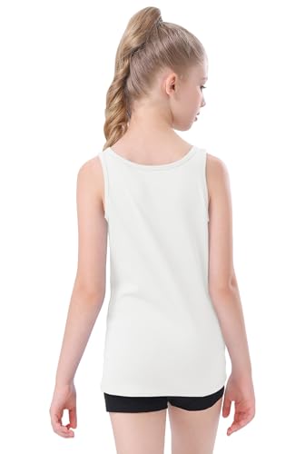 Image of QBK 2T-13Years Girls Tank Tops Cotton Dance Basic Sleeveless Undershirts