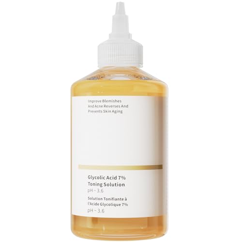 Glykolsäure 7% Toner - Klärendes Gesichtswasser bei Unreinheiten & Akne - Für fettige & Mischhaut - Peeling Wirkung für verfeinerte Poren - 250ml