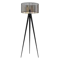 Lindby Floor Lamp Thoralf in Black Made of Metal for e.g. Living Room & Dining (1 Light Source, E27) from Standard