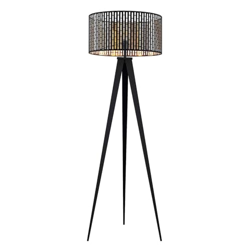 Floor Lamp 'Thoralf' in Black Made of Metal for e.g. Living Room & Dining Room (1 Light Source, E27) from Lindby | Standard Lamp