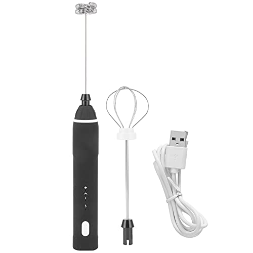 Espumador de Leche, Batidor de Huevos Eléctrico 6300~13000RPM Negro Multifuncional para Cafetería para Pastelería