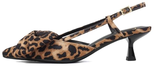 TruFox Women's Slingback Pumps with Bow Pointed Toe Kitten Heel Short Heel Slip On2