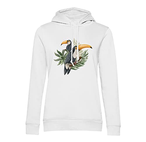 Sweat à capuche toucan arbre tropical vêtement oiseau exotique jungle