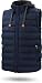 Produktbild normani Herren Bodywarmer wattierte Outdoor Weste mit Abnehmbarer Kapuze und Wasserdichten Reißverschlüssen Farbe Navy Größe XXL