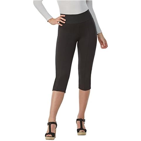 Nygard Women's Regular Slims 3.5 Back Slit Capri Black Cover