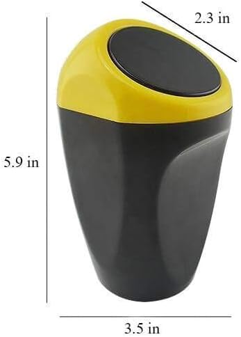 KDL Car Auto Garbage Trash Can Automotive Waste Storage (Yellow), Car Trash Can Common Use for Autotive Car, Home, Office, Kitchen, Living Room, Bedroom, Study, Dinning Room, Bathroom Etc.