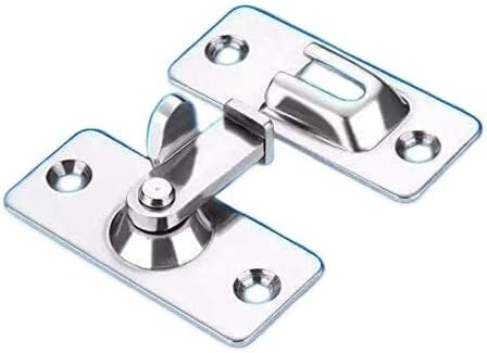 Slide Bolt Gate Latch, 90 Degree Solid Door Latch Bolt 304 Stainless Steel Lock Sliding Door Right Angle Buckle