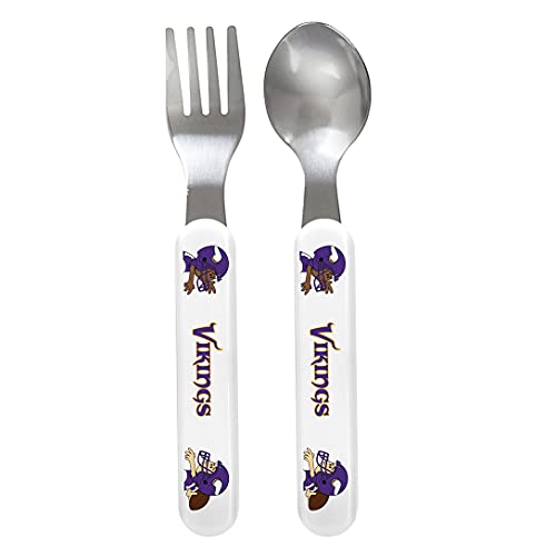 Baby Fanatic Fork and Spoon Set, Minnesota Vikings, One Size
