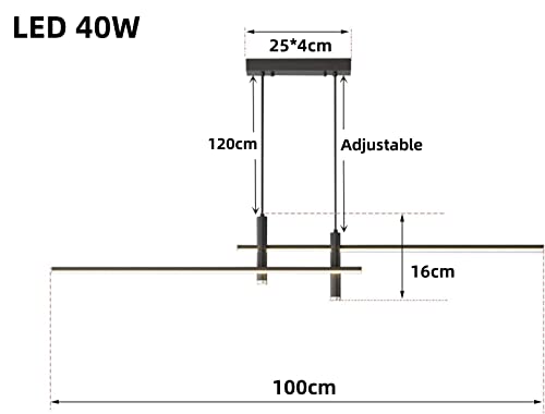 Lámpara de techo LED moderna regulable con altura ajustable para oficina, bar y salón 5