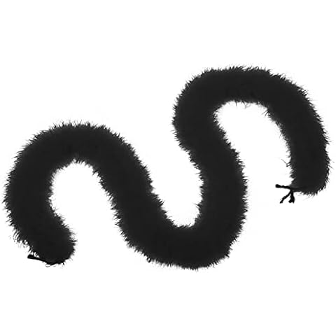 Fukang Feather Marabou Feather Boas - 72'' Long, 30 Gram (Black) Cover