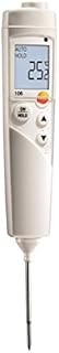Testo 0563 1063 106 Lebensmittel-Kern-Thermometer, inklusive TopSafe (wasserdichte Schutzhülle, IP67), Befestigungs-Clip, Fühler-Schutzkappe und Batterien
