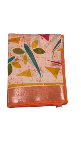 Drapify orange maheshwari silk saree – image 5