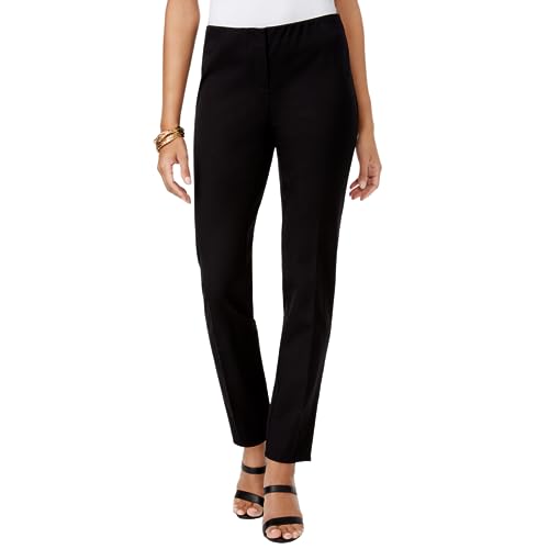 Alfani Women's Petite Bi-Stretch Hollywood Skinny Pants Black Deep 10P
