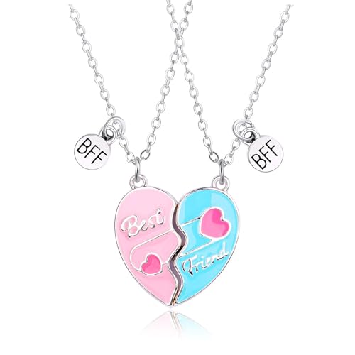 Collares para mejores amigas antialérgicos juego de colgante magnético infantil