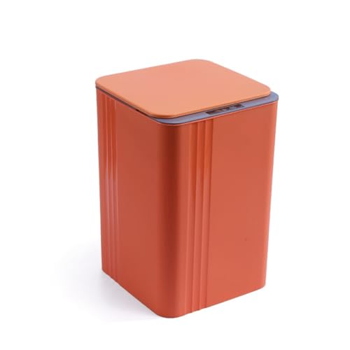 Cubo de basura para baño inteligente pequeño sin contacto de 26.5 cm azul blanco