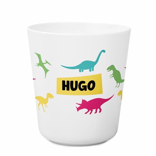 Made In Gift Vaso Personalizado Para Niños Vuelta Al Cole Guardería Vaso Infantil Con Nombre Plástico Irrompible Sin Bpa 200 Ml Dinosaurios Colores