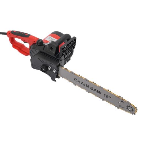 Motosierra eléctrica de 16 pulgadas, 2000 W, 40 cm, para cortar todo tipo de madera y es ideal para cortar troncos grandes, 35 High All Copper Wire Motor