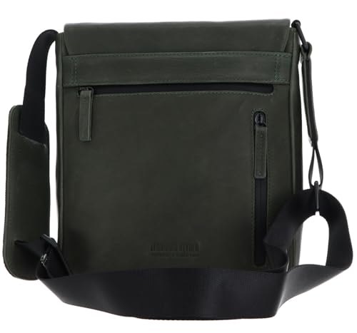 Bolso bandolera de cuero para hombre Leonhard Heyden Den Haag 6757 verde oliva oscuro 3