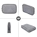 Travel Case Organizer for Small Electronics and Accessories,Tech Bag, Travel Essentials for Mouse, Cord, Charger, Phone, Earphone, Power Bank, Hub, Toiletries, Cosmetics, Personal Items (Grey)