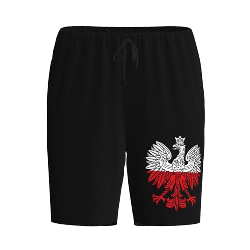 Polish Poland Polska Eagle Pajama Shorts for Men, Men's Pajama Bottoms, Sleepwear for Summer2