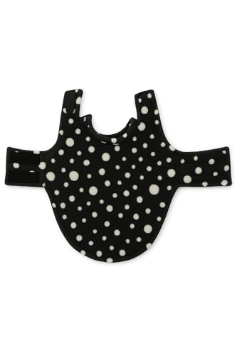 Image of The Pets Company Dog Winter Coat Jacket, Clothes, Windproof, Light Weight, Washable, Ultra Warm Thick Fleece Lined Dog Vest for Cold Weather Protection, (Polka Black Cherry, Medium - 18 Inch)