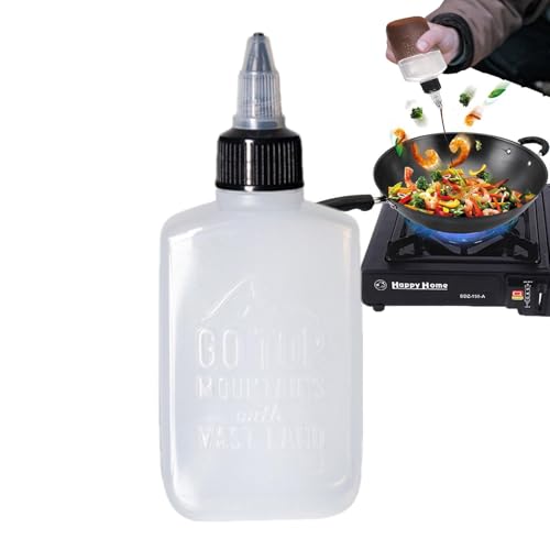 Botella dispensadora de aceite | Dispensador de aceite de cocina | Botella de condimentos de camping - 100 ml | Botella de aceite de camping para exteriores | Botellas dispensadoras de condimentos