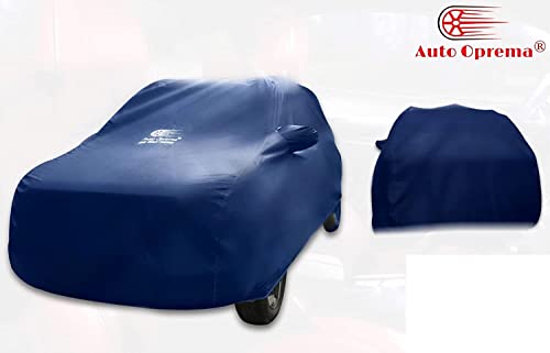 Image of Auto Oprema Trend Water and Heat Resistant Car Body Cover (Solid Blue Taffeta with Mirror) Compatible with Maruti Suzuki Baleno Car Bumper to Bumper Accurately.