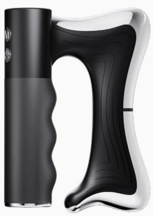 Electric Heated Muscle Scraper, 3 Modes, 3 Gear Settings Fascia Muscle Scraper Tool with Heat and Vibration, Portable Smart LED Wireless Gua Sha Massage Tool for Arm, Waist, Leg, Back