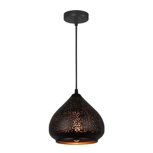 LYMGRZ Lámpara Colgante Vintage marroquí, Estilo Turco Industrial, Hueca, porosa, para Techo, para Comedor, Cocina, casa de Campo, vestíbulo, Bar, Tienda.