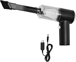 Careflection || 2 in 1 Handheld Vacuum Car Cleaner Air Duster Wireless Rechargeable Home Pet Hair Vacuum with Powerful Cyclonic, Portable USB Vacuum Cleaner with LED Light for Home