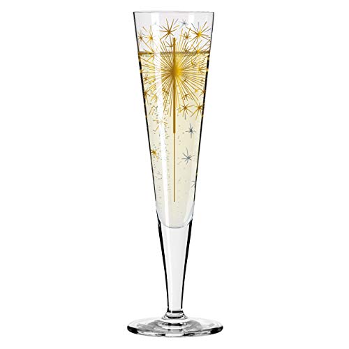 Foto von RITZENHOFF 1078268 Champagnerglas 200 ml - Serie Goldnacht Nr. 5 - Edles Designerstück mit Echt-Gold - Made in Germany