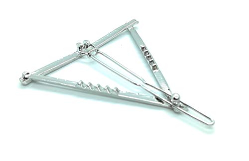 Preisvergleich Produktbild LeahMaria Designer Haarspange Bohemian Triangle (Gold / Silber) (Silver)