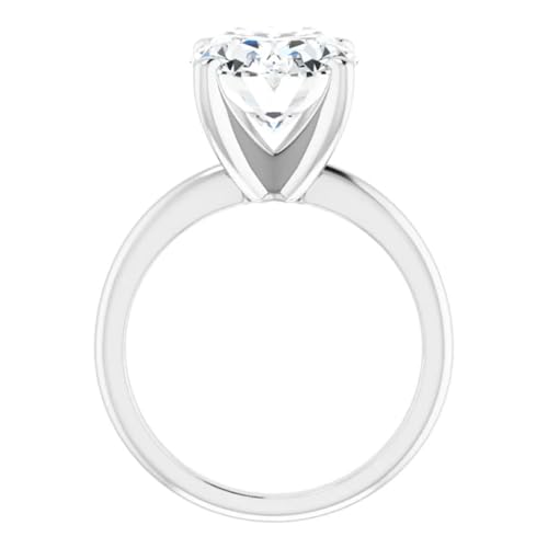2 Carat Lab Grown Diamond Engagement Ring Oval Cut Solitaire4