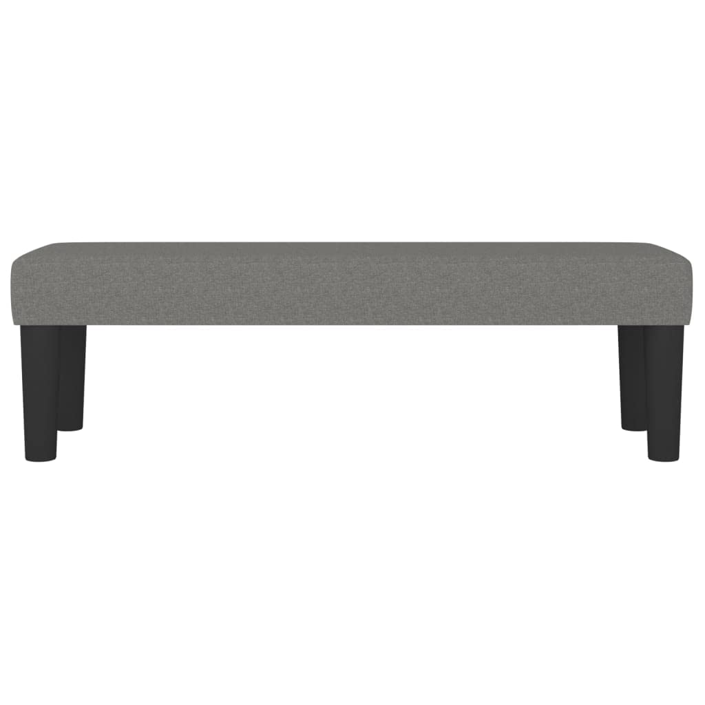 Ciemnoszara ławka do siedzenia 100 x 30 x 30 cm, materiał z tapicerką, wszechstronne zastosowanie jako ławka na łóżko, skrzynia lub ławka garderobiana w salonie, przedpokoju lub sypialni