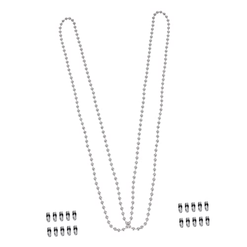 DOITOOL 1m Catena Tirante Lampadario Ventilatore Soffitto in Metallo Cromato Con Connettori Interruttore Portatile Per Lampade e Ventilatori Catena Sostitutiva Resistente e Pratica