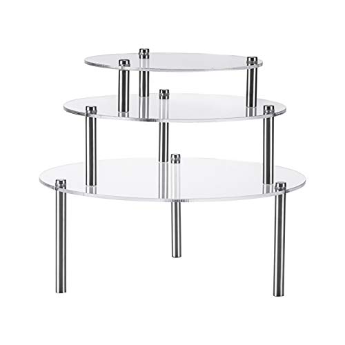 X L MAGNET Round Clear Acrylic Retail Display Risers, Bakery Stands for Cupcake