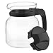 MGE - Caraffa in Vetro - Tazza Vetro Borosilicato Adatta per Microonde - Caraffa Sostitutiva con Manico e Coperchio - 650 ml