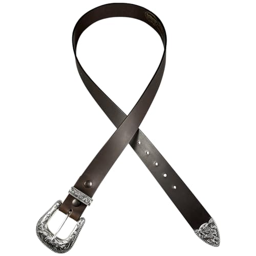 Zelikovitz Brown Buffalo Western Belt - 1.5" (56" (For 54" Waist))2