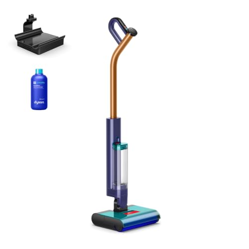 Dyson Clean+Wash Hygiene Wet and Dry Cleaner for Hard Floors - Cordless, 70 Minutes Run time, lays Flat, Anti-Tangle, self-Cleaning Roller, Drying Dock
